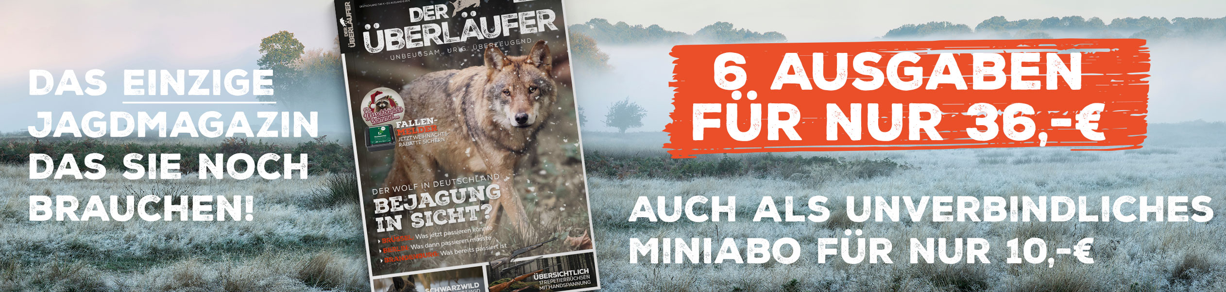 Überläuferabo-Aktion zum Sonderpreis | Jagdmagazin | Lucas von Bothmer