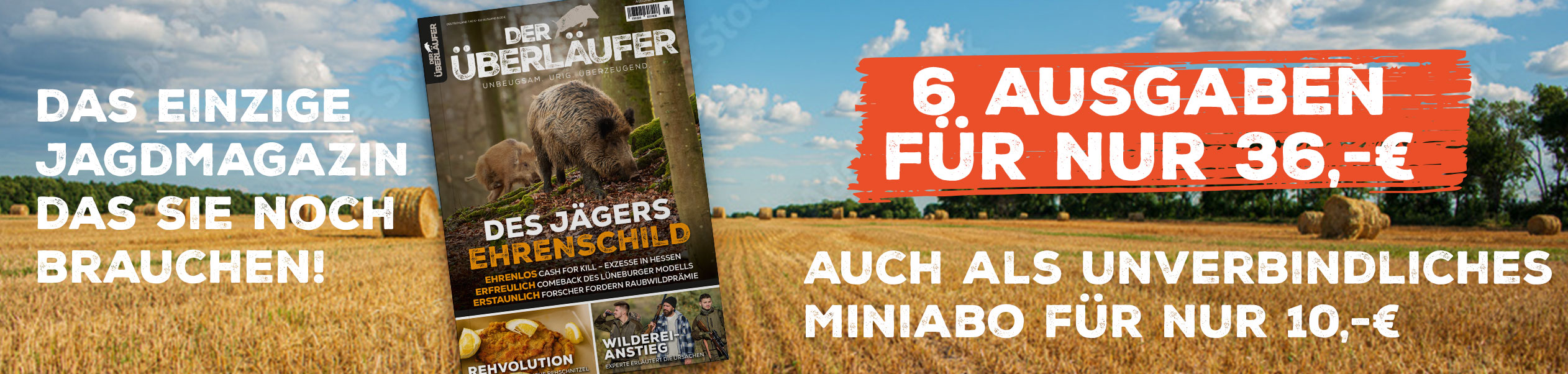 Überläuferabo-Aktion zum Sonderpreis | Jagdmagazin | Lucas von Bothmer